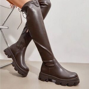 Over the knee boots faux leather
